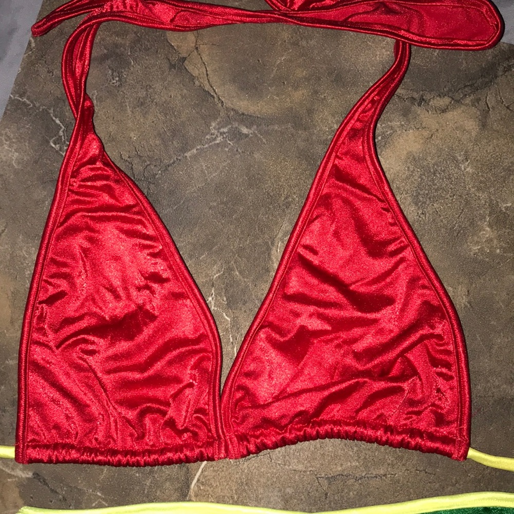 Red & Green Bikini - Picture 2 of 4